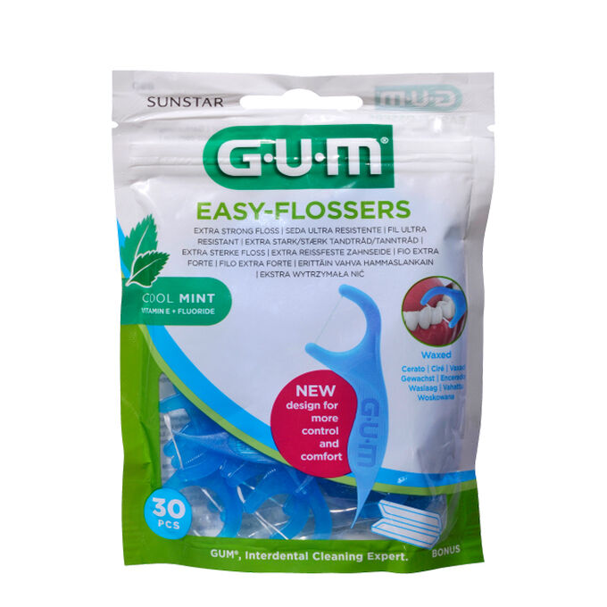 Gum Easy Flossers Filo Extra Forte Interdentale 30 pz Cool Mint