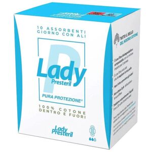 Lady Presteril Assorbenti in Cotone Giorno con Ali 10 pz