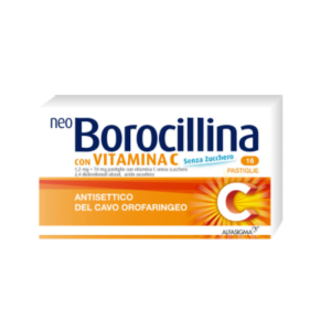 NeoBorocillina con Vitamina C senza Zucchero 16 Pastiglie