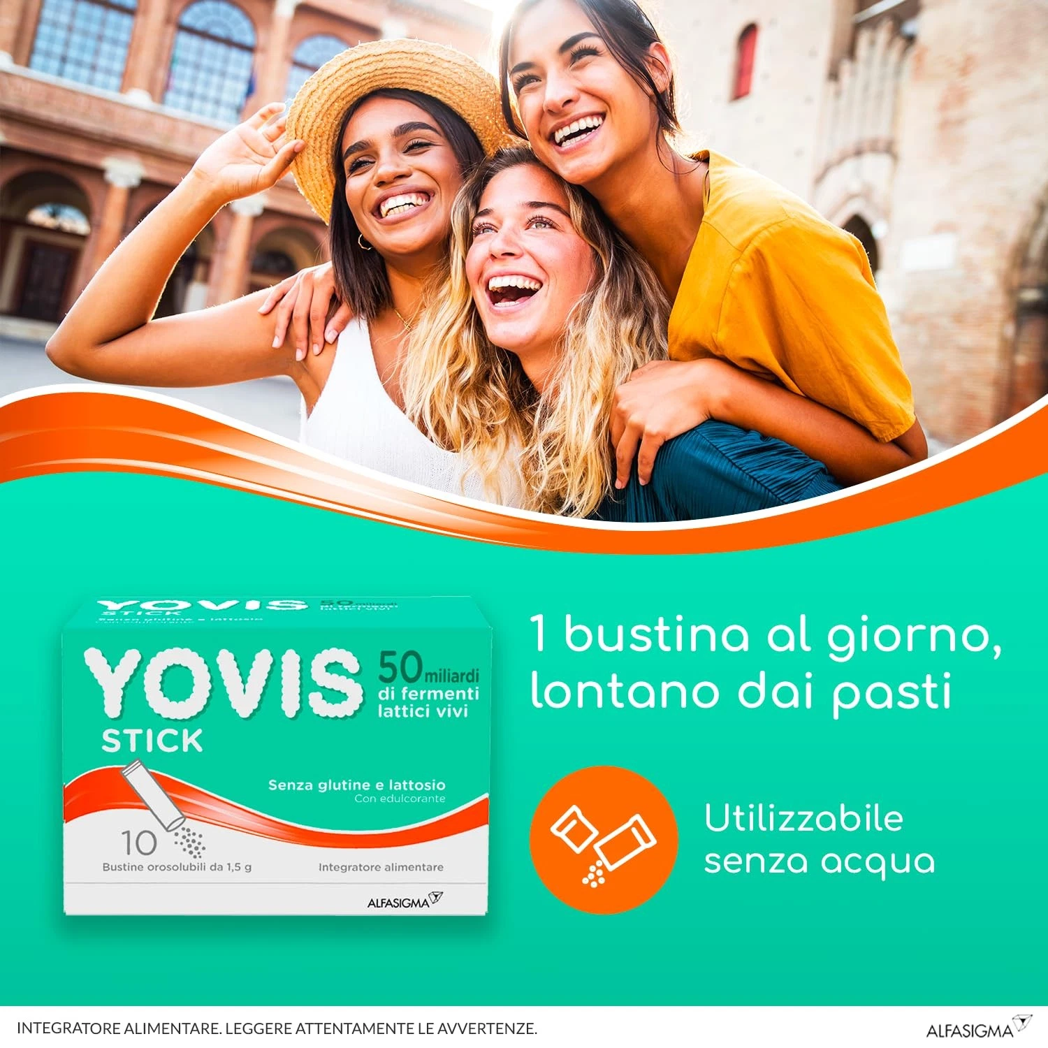 Yovis Stick 50 Miliardi di Fermenti Lattici Probiotici Vivi 10 Bustine Orosolubili - immagine 5