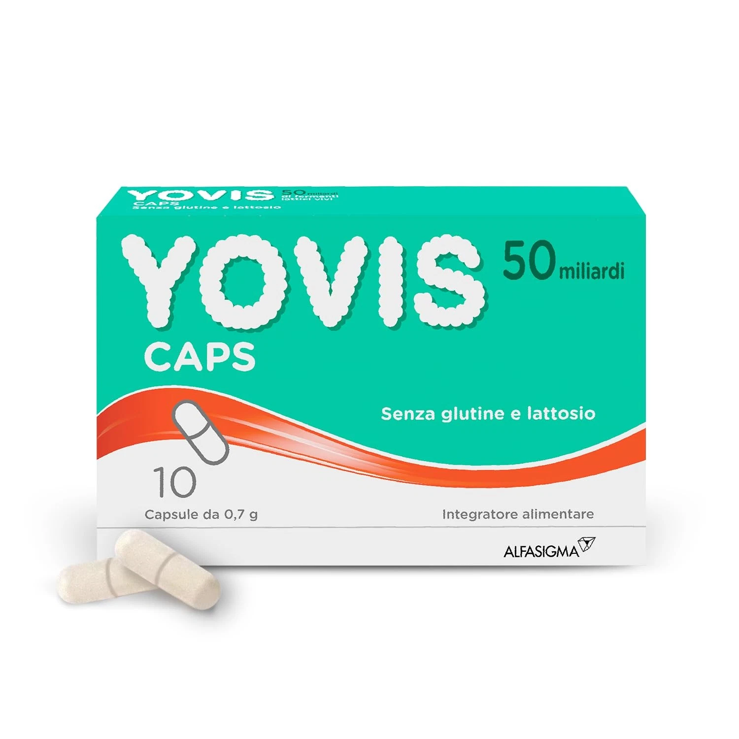 Yovis caps 50 Miliardi di Fermenti Lattici Probiotici Vivi 10 Capsule da 0,7 g