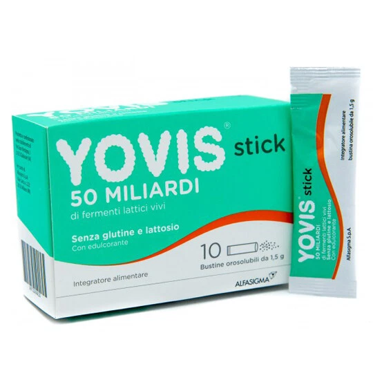 Yovis Stick 50 Miliardi di Fermenti Lattici Probiotici Vivi 10 Bustine Orosolubili - immagine 8