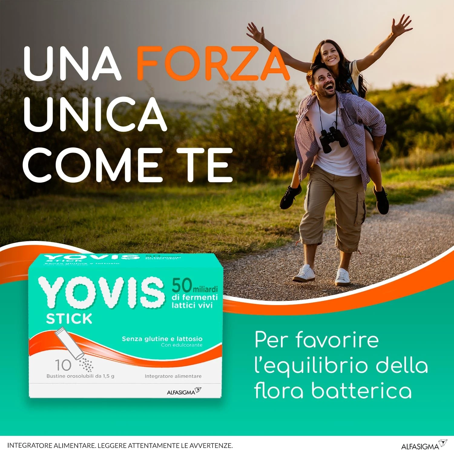 Yovis Stick 50 Miliardi di Fermenti Lattici Probiotici Vivi 10 Bustine Orosolubili - immagine 2