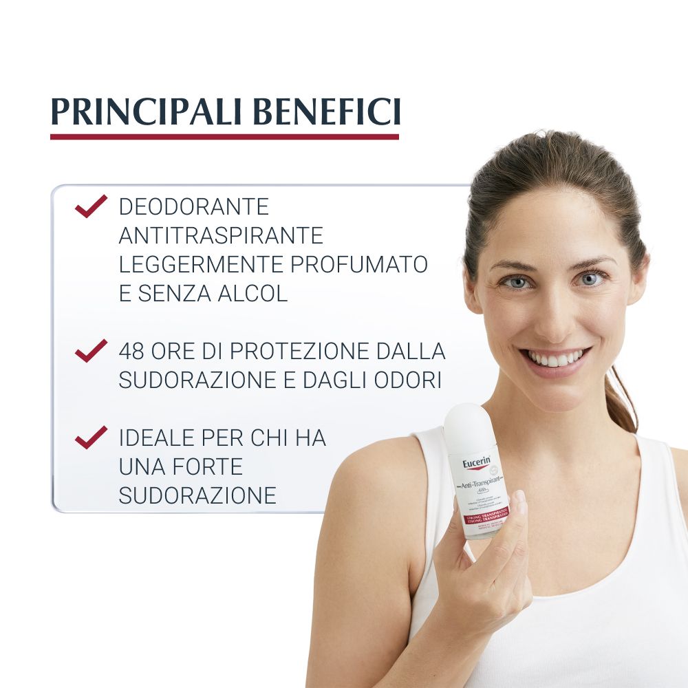 Eucerin 48h Anti-Transpirant Deodorante Roll-On 50ml - immagine 2