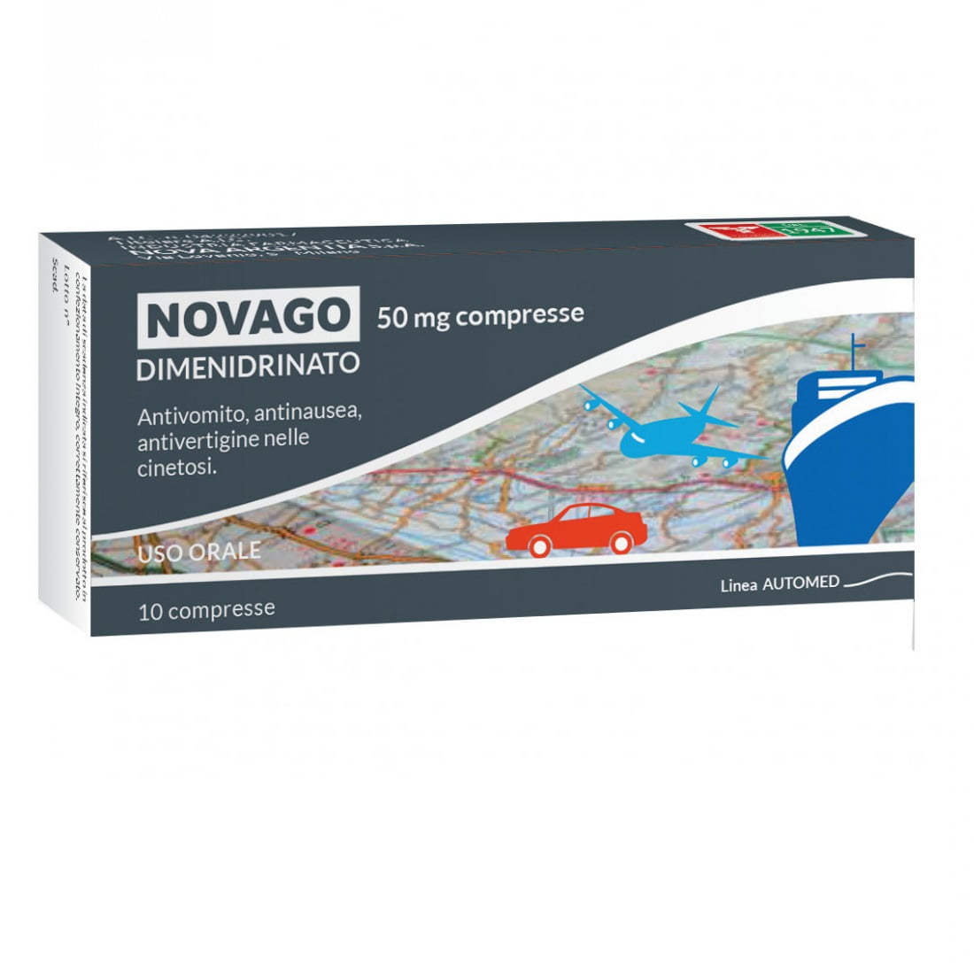 Novago 50mg Dimenidrinato 10 compresse