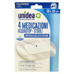 Unidea Compresse di Garza Impermeabili 4 Medicazioni Acquastop Sterili 10 x 15cm