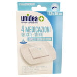 Unidea Compresse di Garza in TNT 4 Medicazioni Sterili e Delicate 7,5 x 10cm