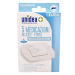 Unidea Compresse di Garza in TNT 5 Medicazioni Sterili e Delicate 6 x 10cm