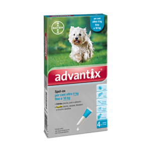 Advantix Spot-on Cani oltre 4 kg fino a 10 kg 4 pipette