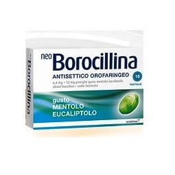 NeoBorocillina Antisettico Orofaringeo Gusto Mentolo Eucaliptolo 16 pastiglie