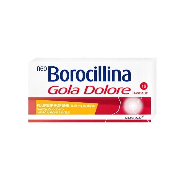 NeoBorocillina Gola Dolore 16 pastiglie Miele e Limone