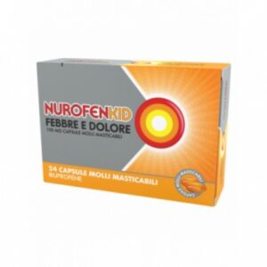 NurofenKid Febbre e Dolore 100mg Ibuprofene 24cpr Masticabili