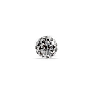 Medical Jewels Orecchini Anallergici 190 Sfera Diamante Sfondo Nero 6mm