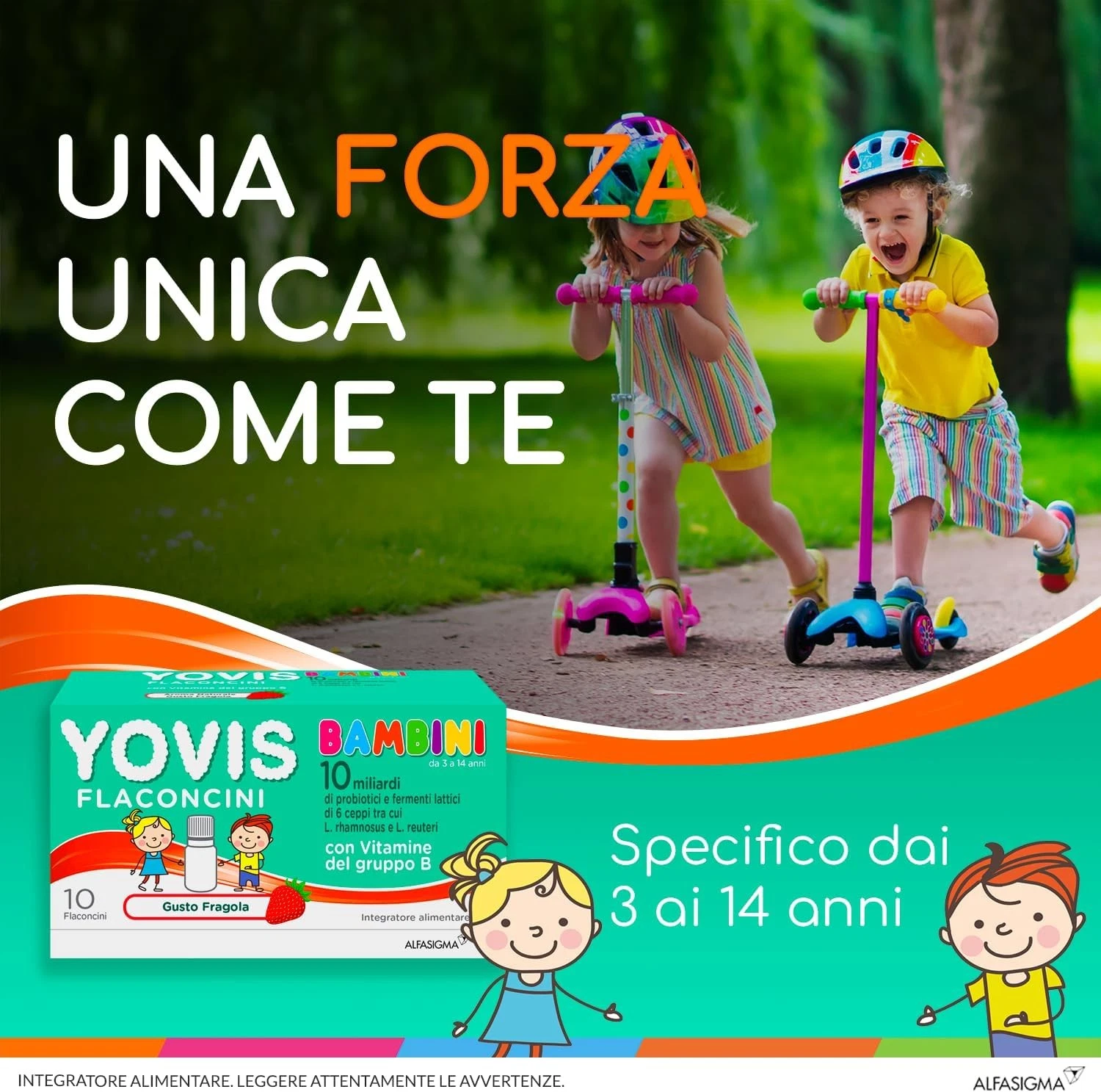 Yovis Bambini Fragola 10 Flaconcini da 10 Miliardi di Fermenti Lattici - immagine 7