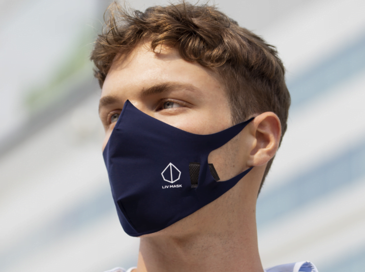Liv Mask Mascherina di protezione 1 Cover + 1 Filtro Colore Navy - immagine 3
