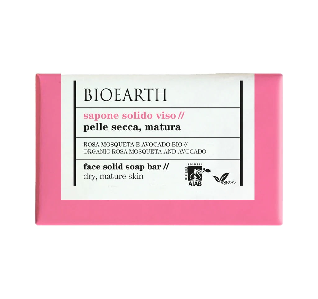 Bioearth Sapone Solido Corpo Rosa Mosqueta E Avocado Bio 150 G