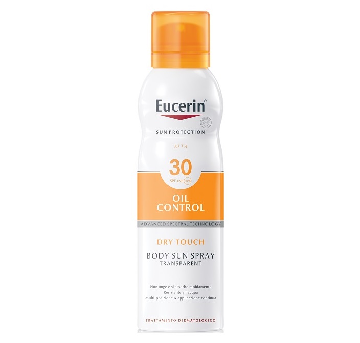 Eucerin Oil Control Sun Spray Transparent Dry Touch SPF 30 200 ml Corpo