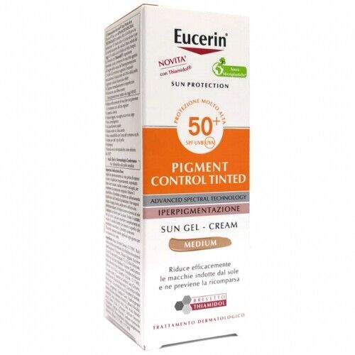 Eucerin Sun Gel - Cream Pigment Control Tinted Medium Iperpigmentazione SPF 50+ 50ml - immagine 2