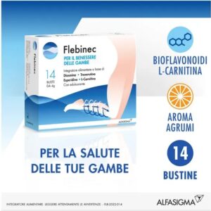 Flebinec Per il Benessere delle Gambe 14 Bustine 4g