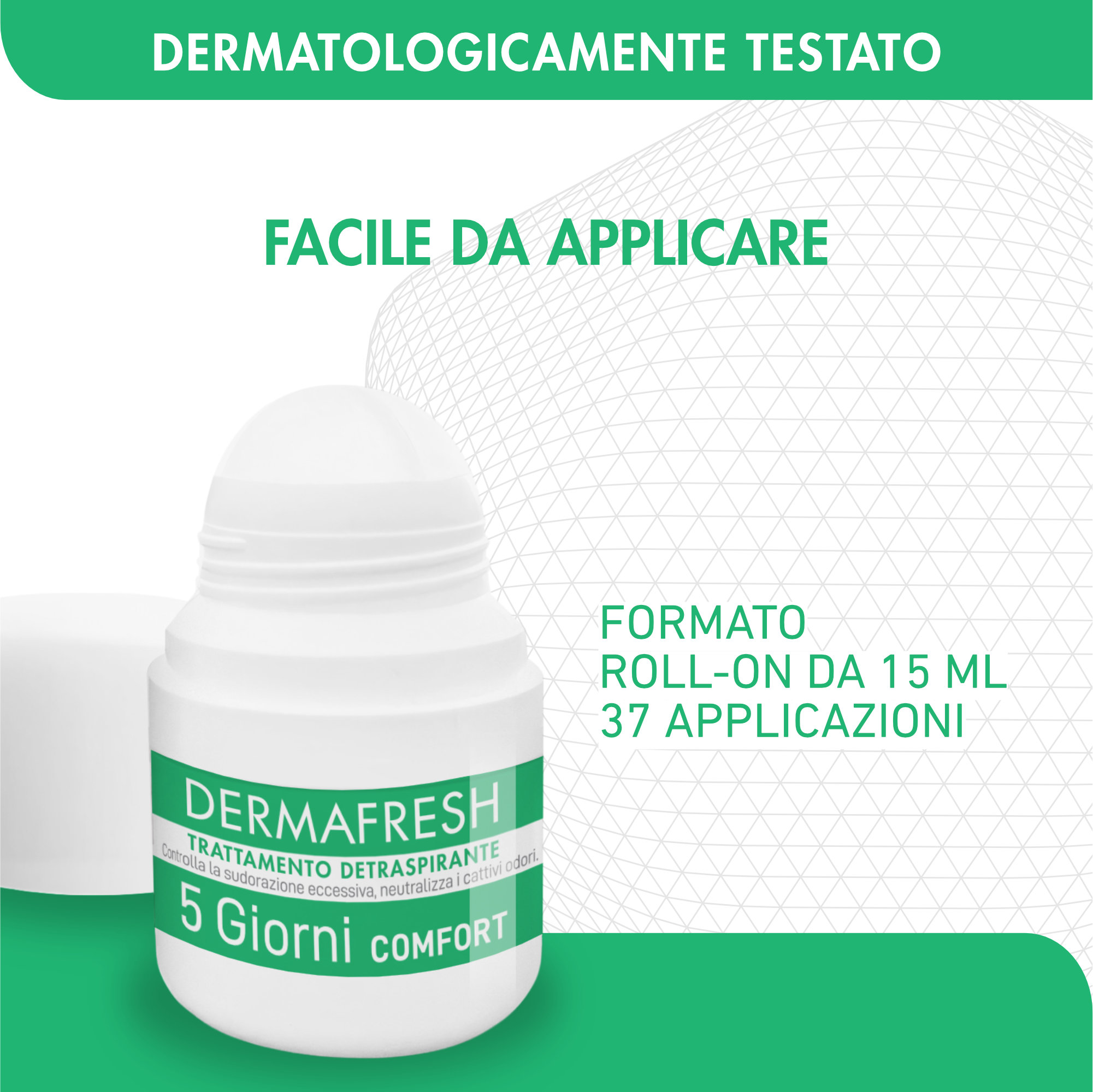Dermafresh Trattamento Detraspirante 5 Giorni Comfort Roll-On 15ml - immagine 3