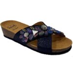 Scholl PALAU CROSS Bioprint Sandali Ciabatte Blu Navy Tag. 40