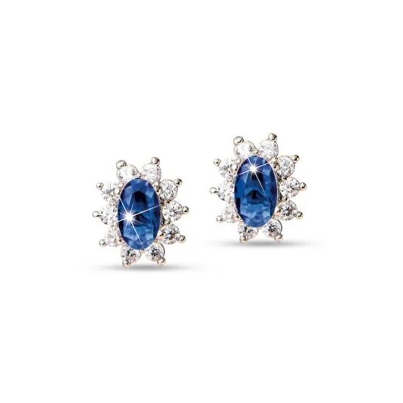 Medical Jewels Orecchini Orecchino Anallergici 378 Lobo Pietra Blu