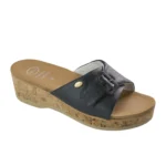 Scholl Wappy Plantare Memory Cushion Sandali Ciabatte Zoccoli Colore Navy Blue tag. 39