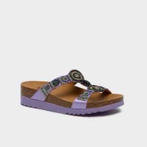Scholl New Bogotà Wedge Bioprint Sandali Color Lilla Tag. 40