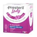 Lady Presteril Assorbenti in Cotonbe Notte con Ali 10 pz