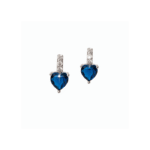 Medical Jewels Orecchini Orecchino Anallergici 382 Pendente Cuore Blu