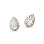 Medical Jewels Orecchini Orecchino Anallergici 385 Lobo pietra goccia bianca