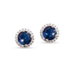 Medical Jewels Orecchini Orecchino Anallergici 387 Lobo pietra tonda blu
