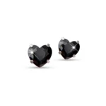 Medical Jewels Orecchini Orecchino Anallergici 400 Punto luce cuore nero 6mm