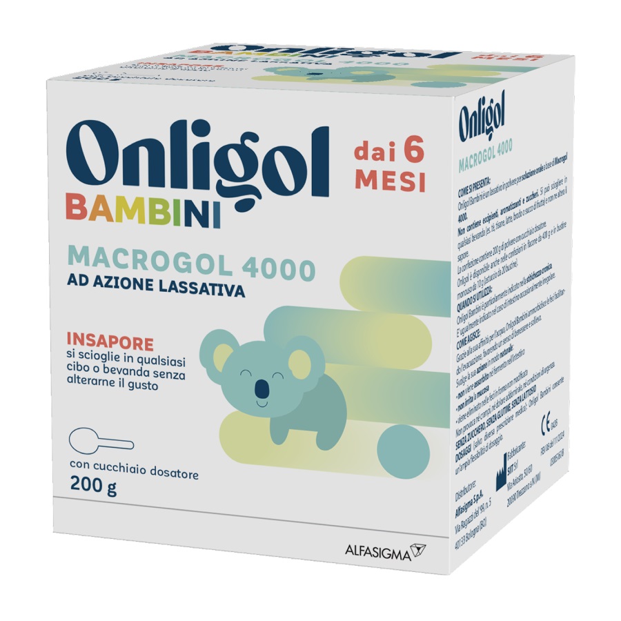 Onligol Bambini Macrogol 4000 Azione Lassativa dai 6 Mesi Insapore