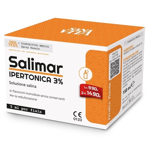 Sanavita Soluzione Ipertonica 3% Salina 30 Fiale da 5ml