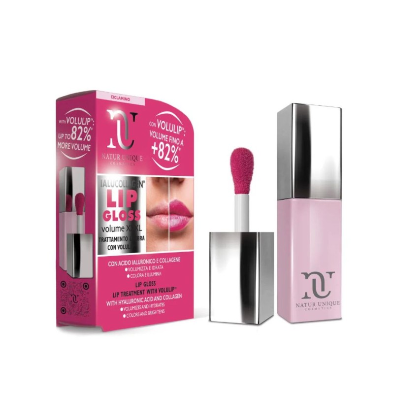 Natur Unique Ialucollagen Lip Gloss Volume XXXL con acido ialuronico e collagene Colore Ciclamino - immagine 2