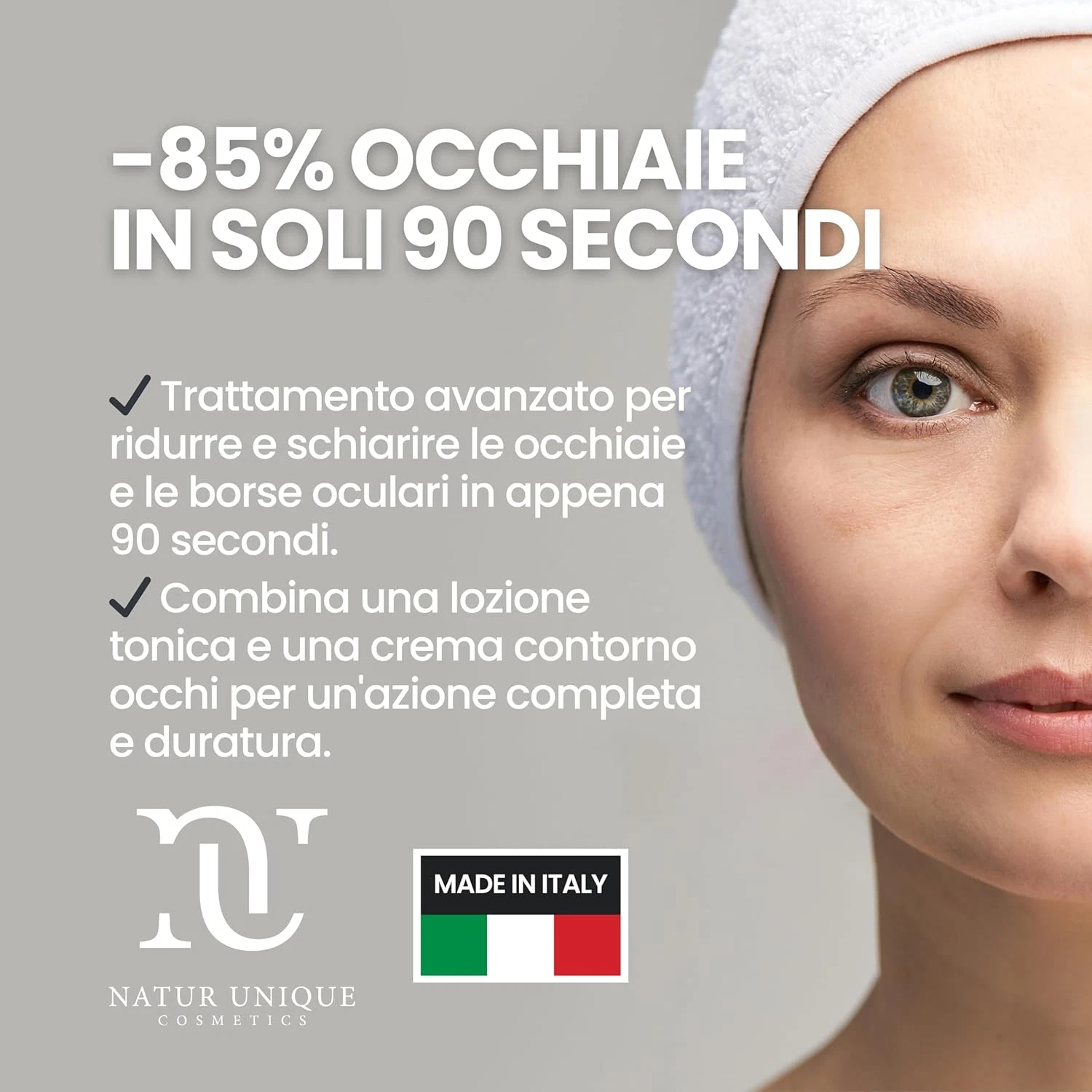 Natur Unique Ialucollagen Borse Occhiaie XXXS con Acido Ialuronico e Collagene - immagine 3