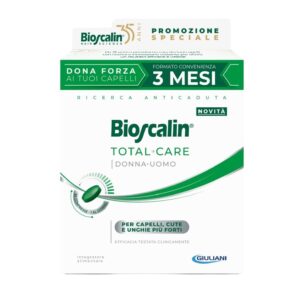 BIOSCALIN TOTAL CARE DONNA - UOMO 90 Compresse Capelli Cute e Unghie Forti 3 Mesi di Trattamento