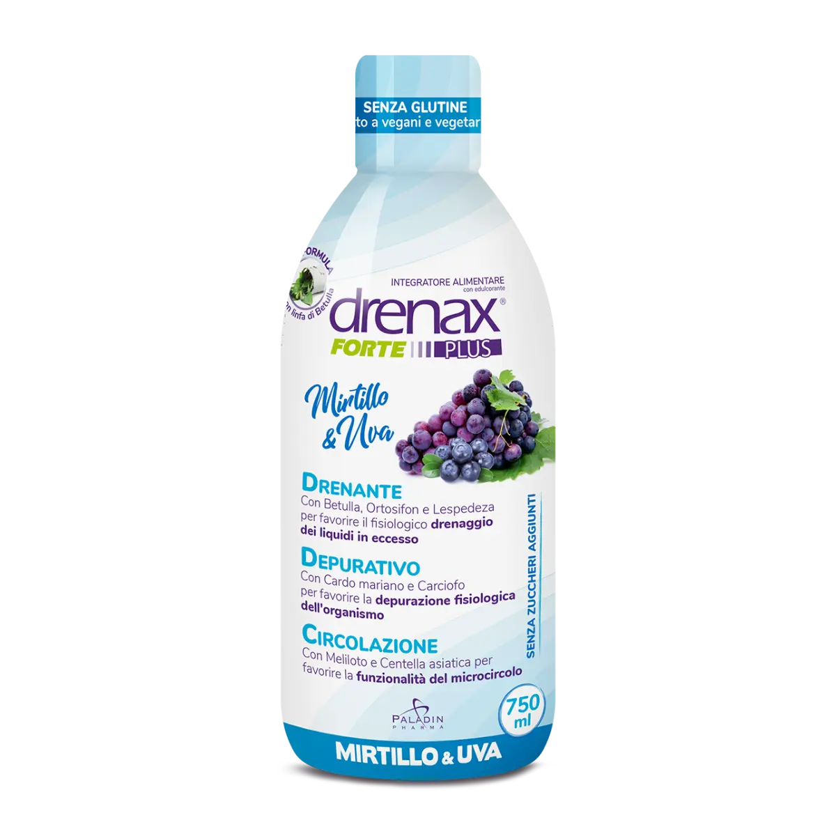 Drenax Forte Plus Mirtillo E Uva Drenante Depurativo Circolazione 750ml
