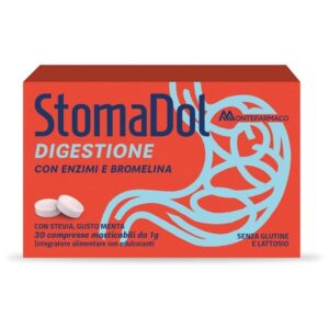 Stomadol Digestione 30 Compresse Masticabili Gusto Menta con Stevia