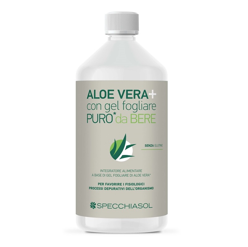 Specchiasol Aloe Vera+ con Gel Fogliare Puro da Bere 1000ml