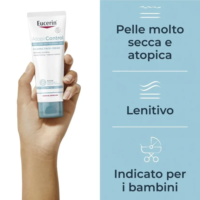 Eucerin Atopic Control Crema Viso Lenitiva Pelle Secca e Atopica 50ml ...