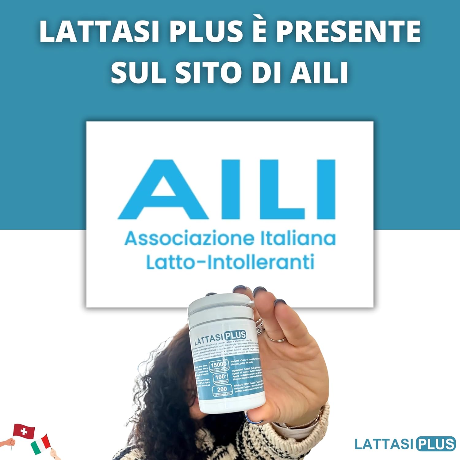 LATTASI PLUS 15000 FCC con Vitamina D3 Naturale 100 Compresse - immagine 4