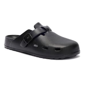 Scholl BAHIA CLOG Zoccoli Sabot Sandali Ciabatte da Mare e Piscina Nero Tag. 44