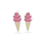 Medical Jewels Orecchini Anallergici 453 Cono gelato