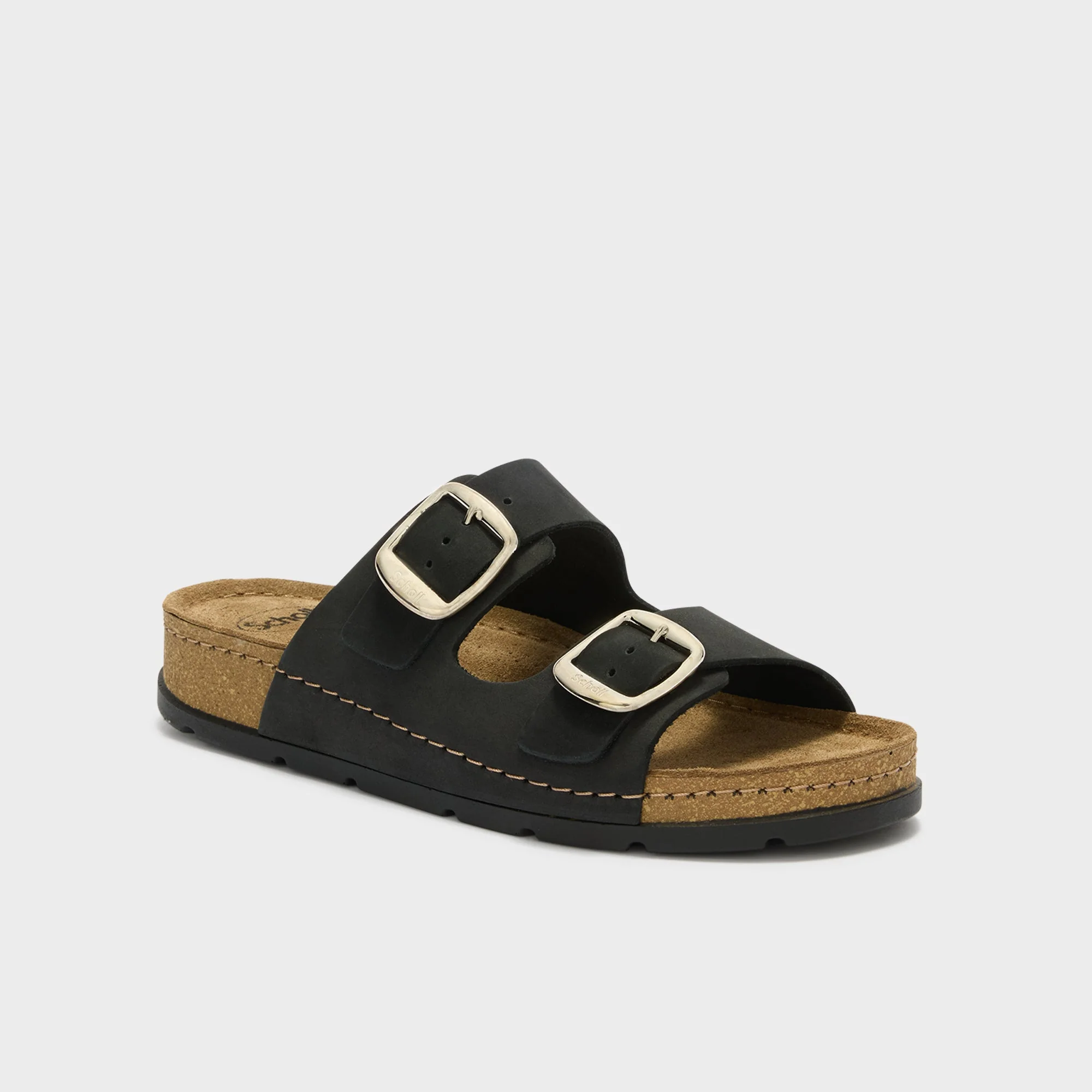 Scholl Bora 2 Buckles Sabot Sandali Ciabatte Nero Tag. 40