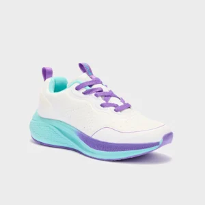Scholl Mars Laces Sneaker Memory Cushion è Plantare Memory Foam Bianco/Turchese Tag. 37