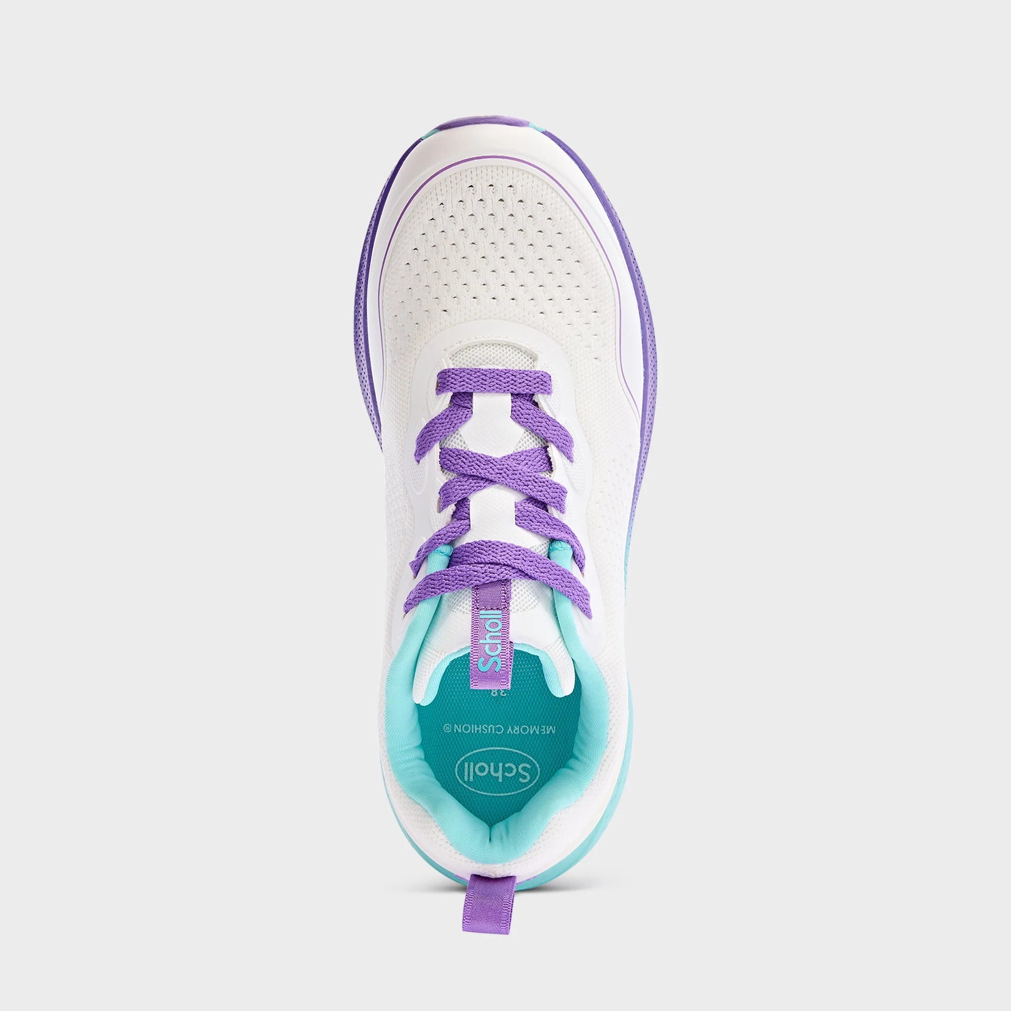 Scholl Mars Laces Sneaker Memory Cushion è Plantare Memory Foam Bianco/Turchese Tag. 37 - immagine 3