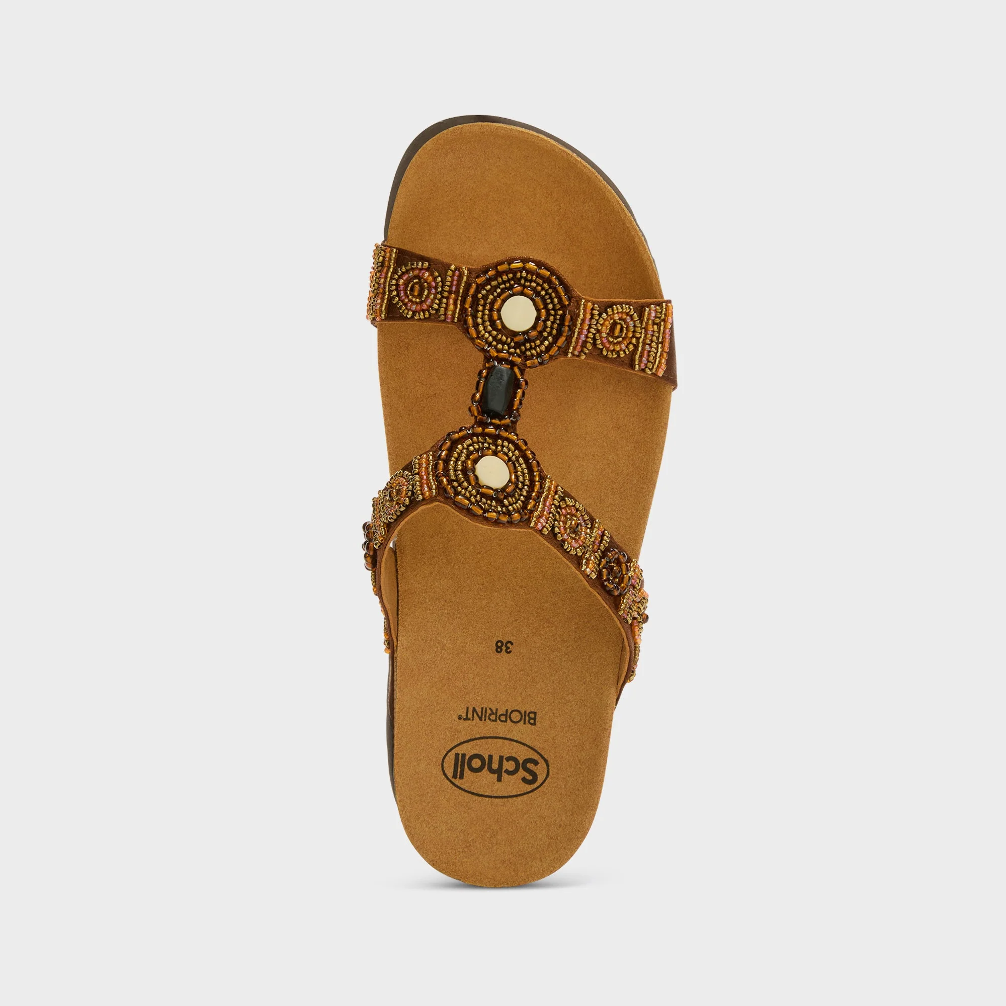 Scholl New Bogotà Wedge Bioprint Zoccoli Sabot Sandali Color Cognac Tag. 37 - immagine 3