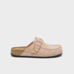 Scholl Bora Moccasin Mocassino Pelle Scamosciata Nude Rosa Chiaro Tag. 39